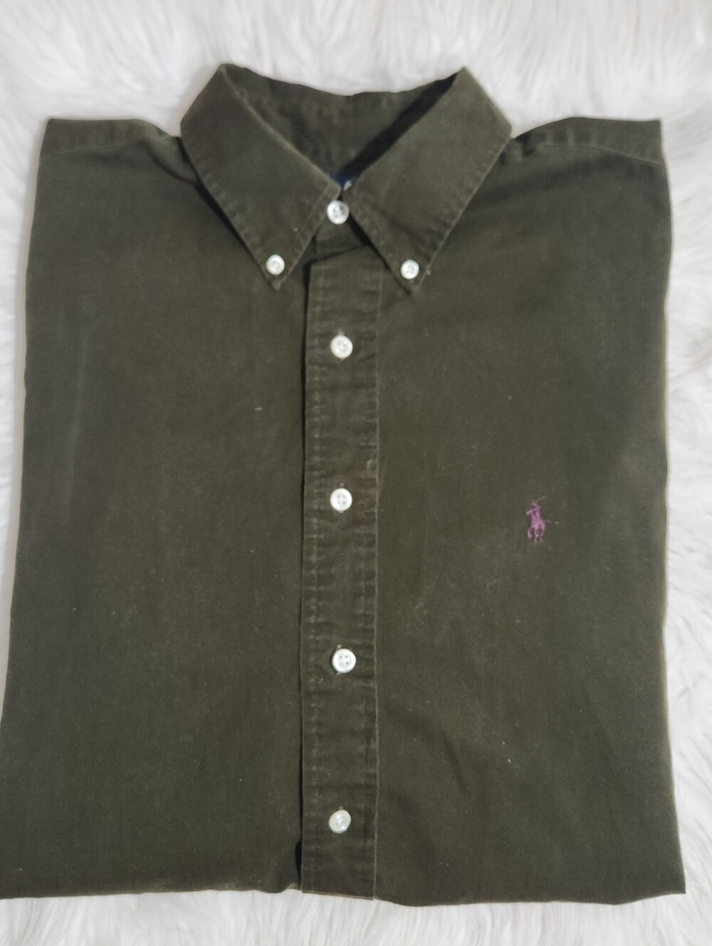 Vintage Ralph Lauren Olive Green Blake Shirt XL